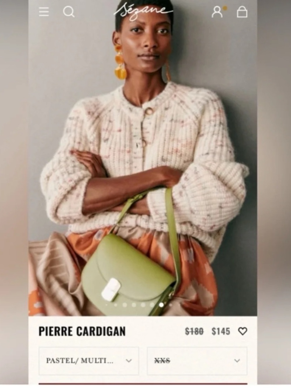 Sezane Pierre Cardigan in Pastel/Multi